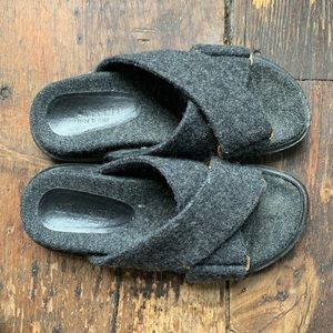 Marni Wool Fussbett Crisscross Slide Sandals